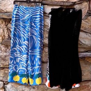 STAUD Oscar lemon print cropped pants Size 10 NWT